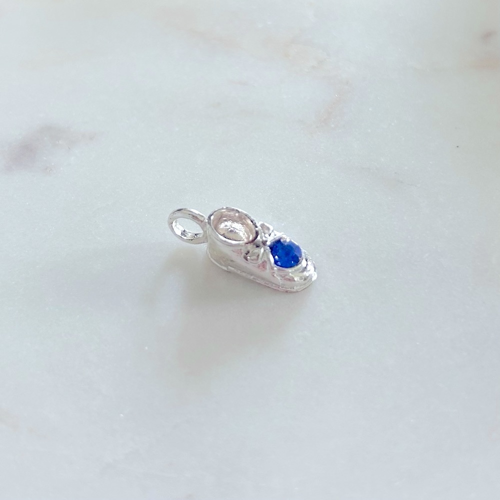 Baby Bootie Birthstone Charm- September